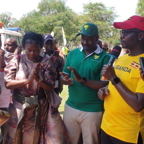 Minister of State for Sports Hon. Hamson Obua  has officially launched the Jinja bicycle race. This is the first of three activities meant to mark our 18th anniversary celebrations.