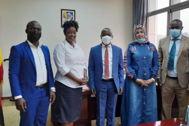 Afro Arab Youth Council pay a courtesy call to Hon. Peter Ogwang the State Minister for economic monitoring in the office of the president.