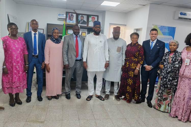 Group photo of AAYC team with Dr. Mustapha Abdullah, and Energy Commission of Nigeria Directors