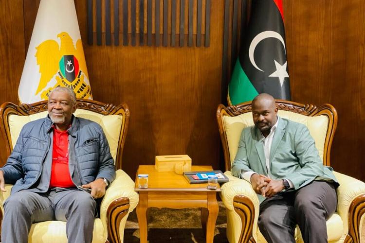 Ambassador Roland Lumumba with Hon. Agaba Abbas in Benghazi