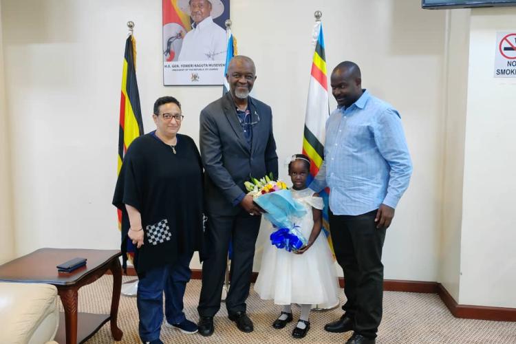  Prof Roland Lumumba welcomed at Entebbe International Airport