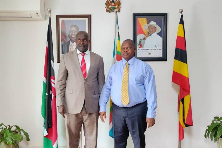 Kenya’s High Commissioner, Joash Maangi together with the Secretary General AAYC 