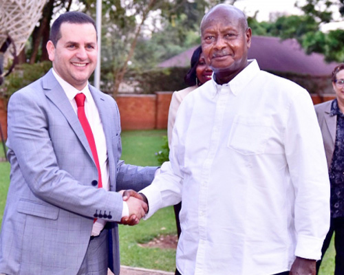 Mr. Abdul Haddi Elhwegi & H. E. Y. K. Museveni